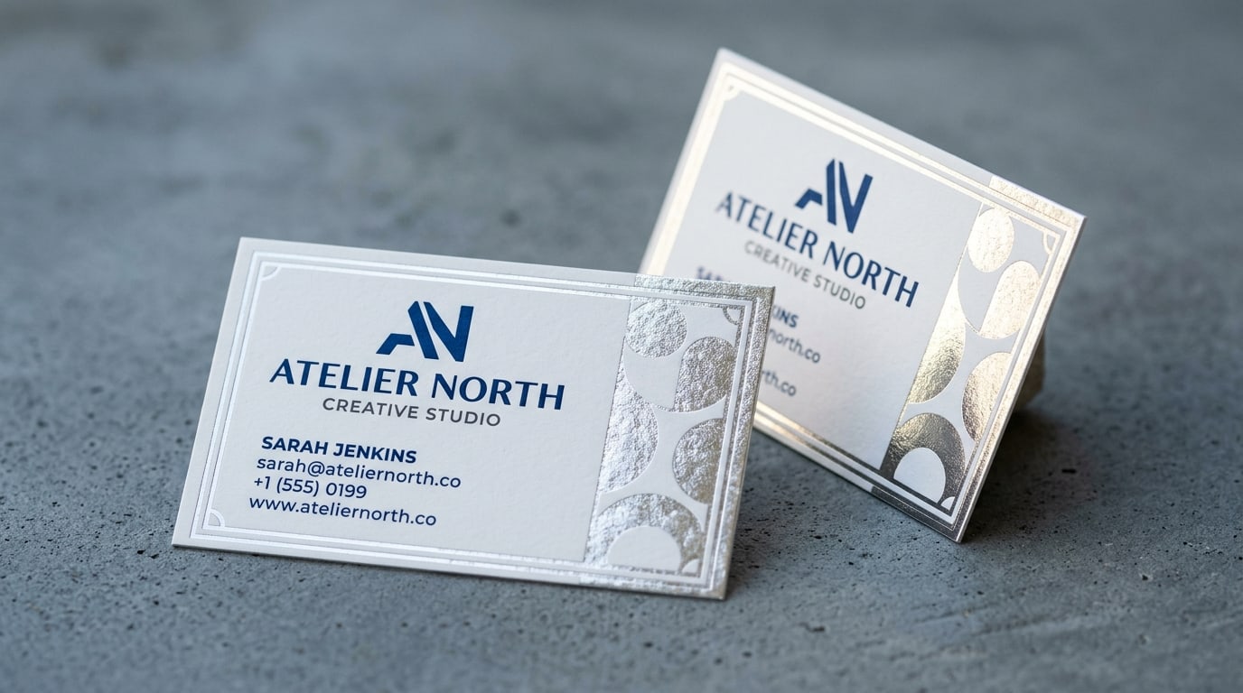 What is Akuafoil? A guide to metallic business cards