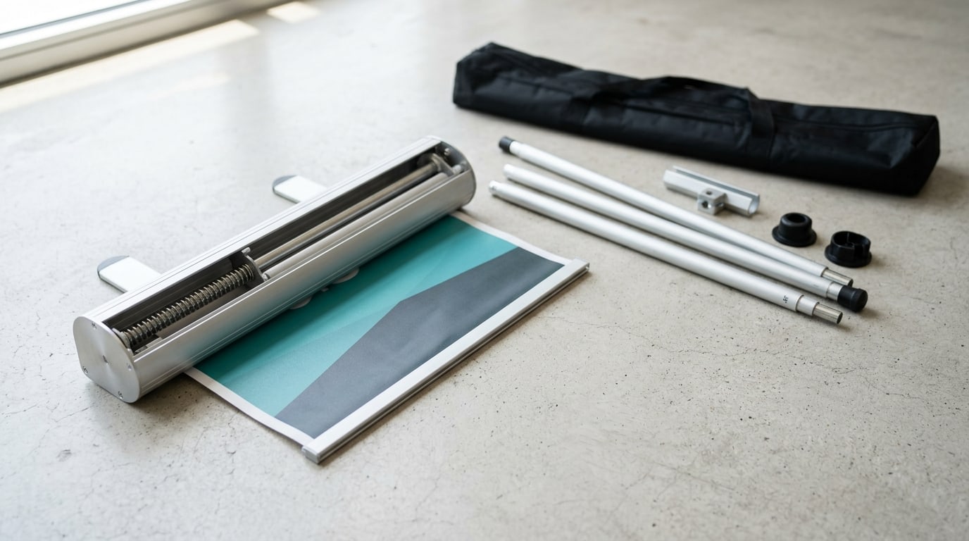 Retractable banner stand hardware: what you're actually paying for