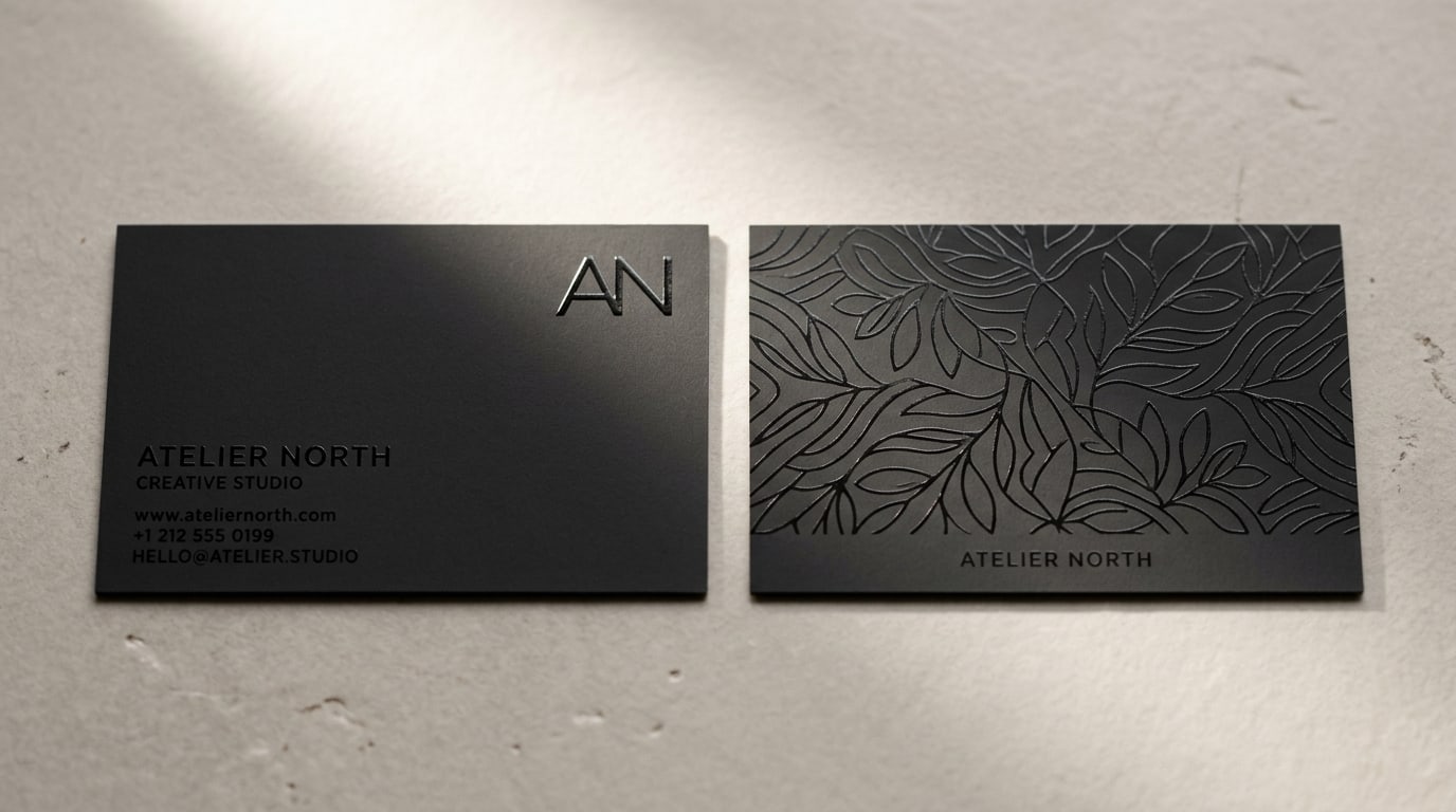 Spot UV business cards: subtle accent vs full-coverage pattern