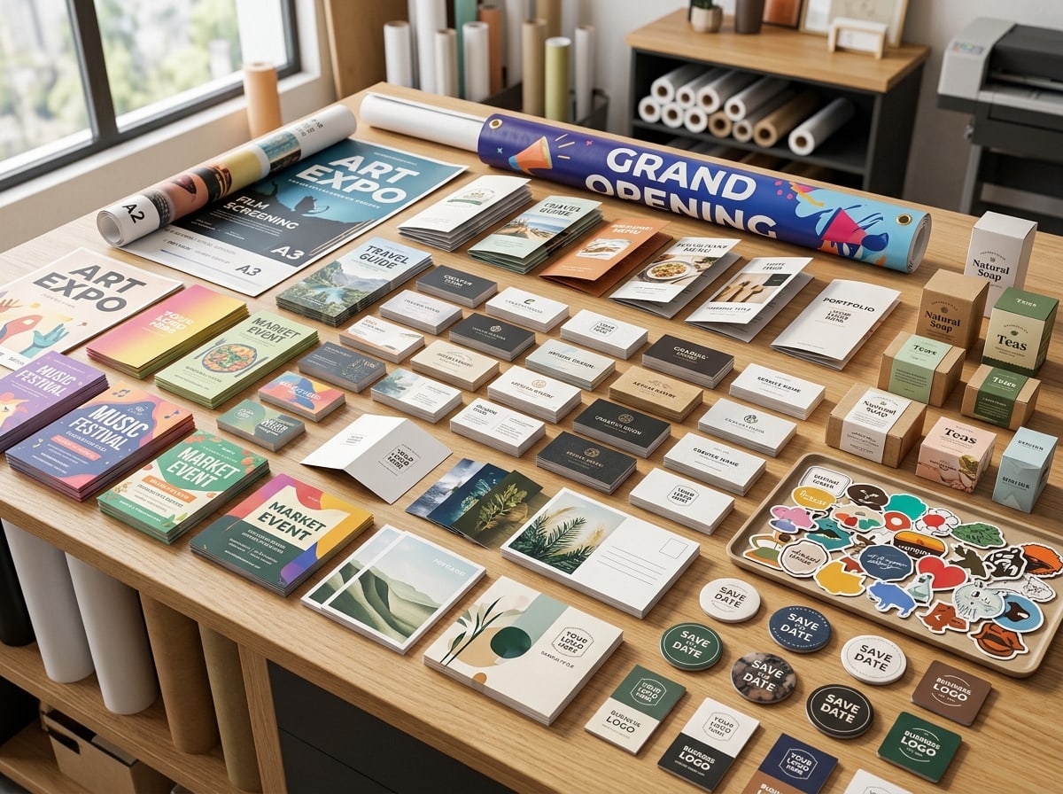 Print shop warehouse aisle