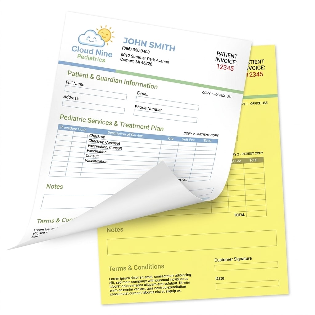 2-part NCR Forms w Variable Numbering