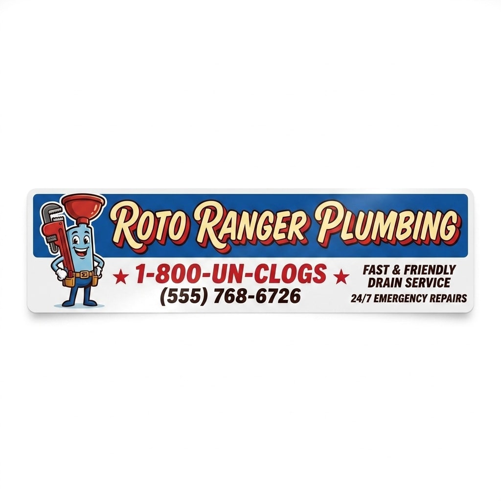 Adhesive Vinyl Bumper Sticker