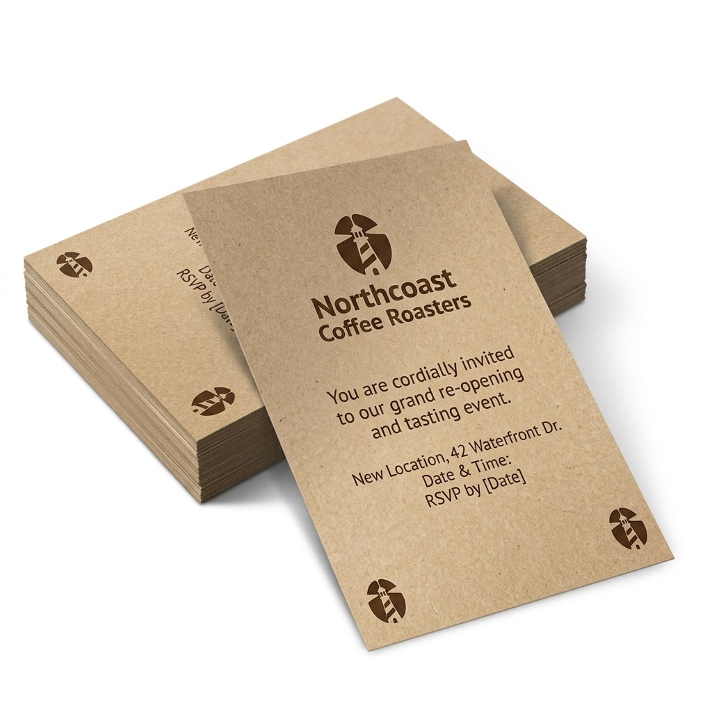 Brown Kraft Announcement Cards