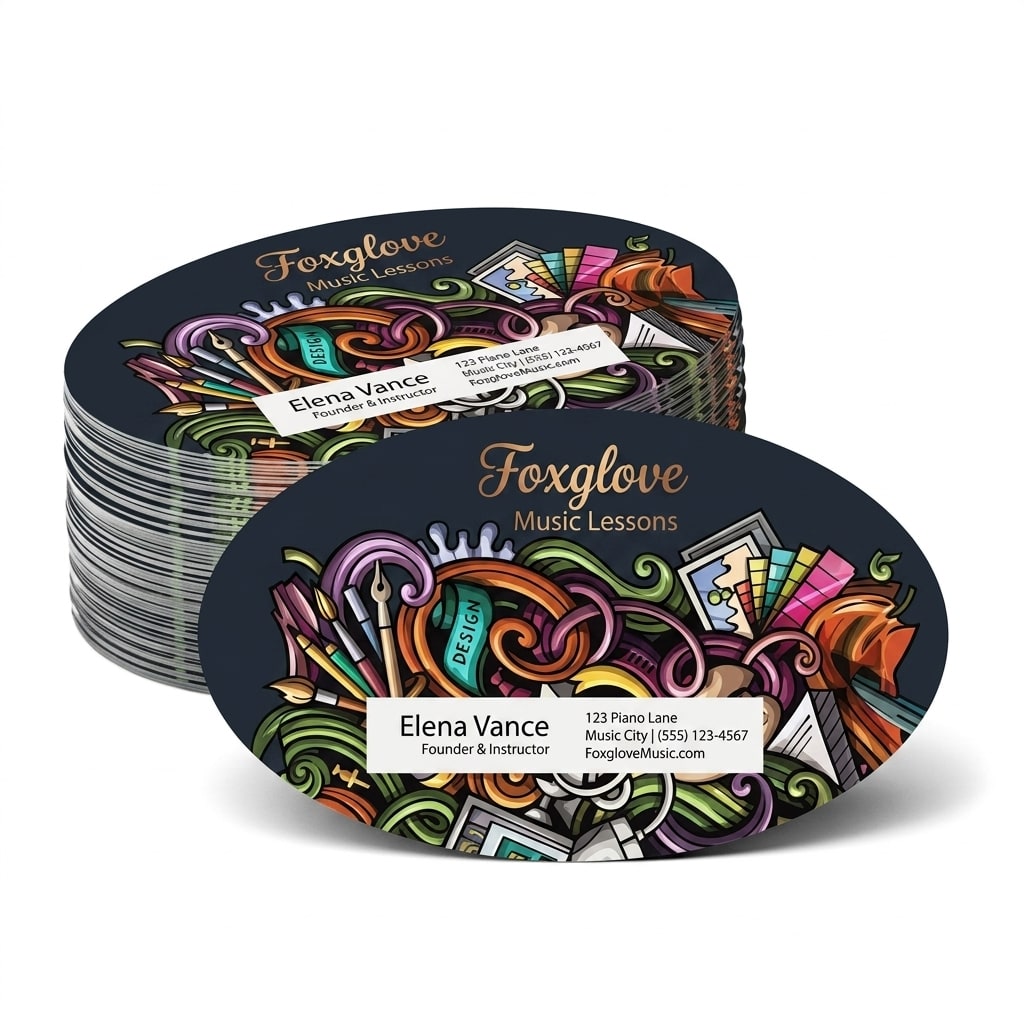 Oval Business Cards