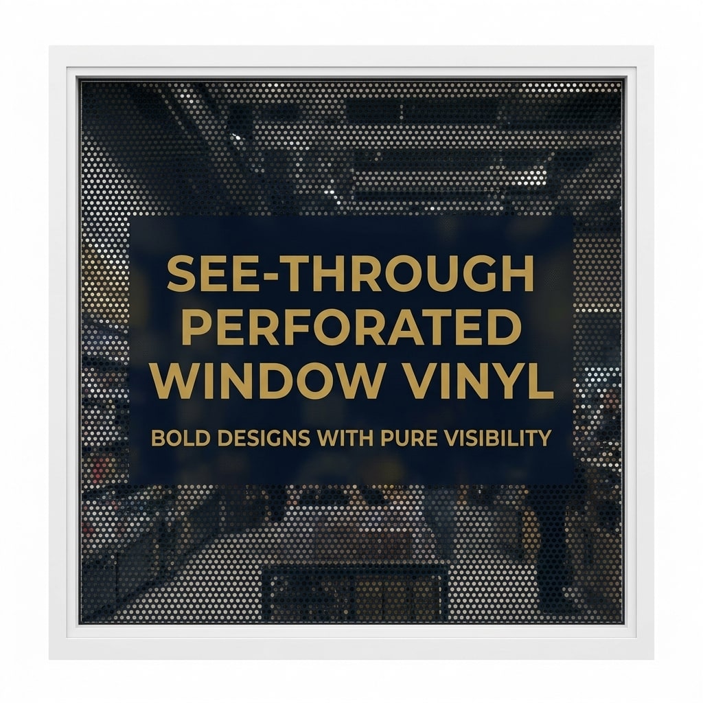 See-Through Perforated Window Vinyl Graphic
