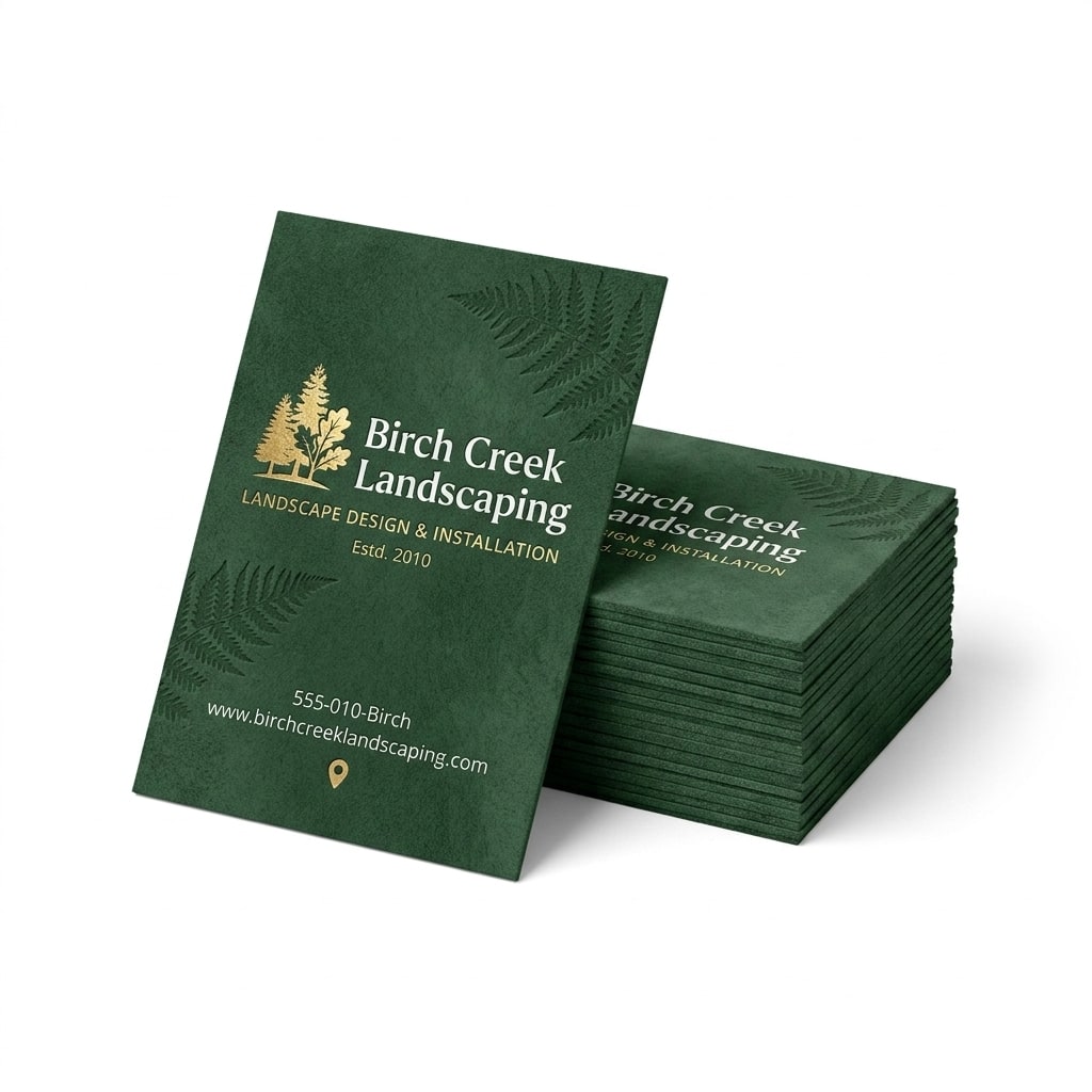 Suede Business Cards