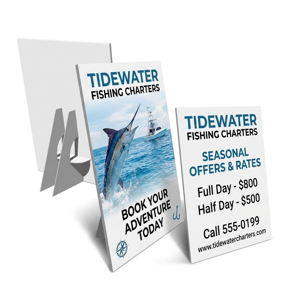 White PVC Counter Cards